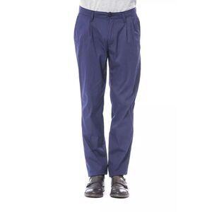 Verri Classic Pleated Trousers VE18272 Men Blue Bottoms
